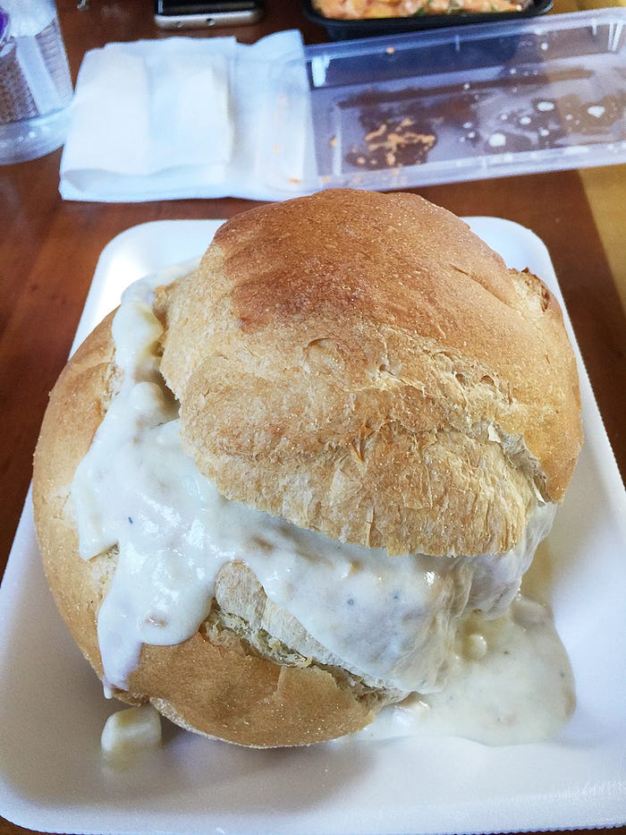 Clam Chowder no bread bowl