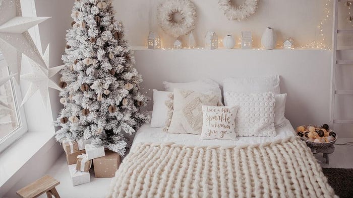 white christmas bedding