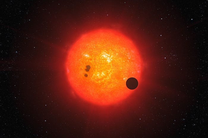 A planet very closely oribiting its host star.
