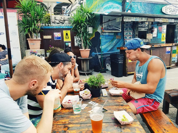 Surf Yoga Beer Repeat by Cole Kennedy Medium