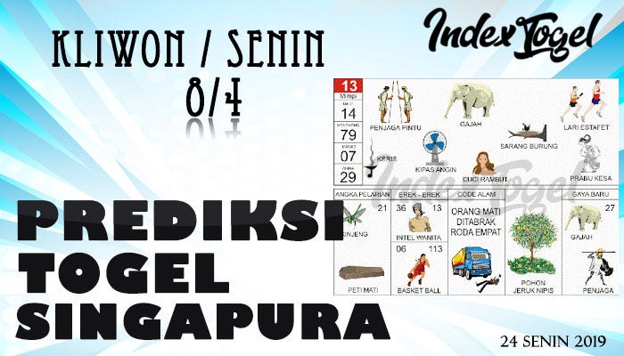 Prediksi Togel Sgp Mbah Bonar 24 Juni 2019 Index Togel Medium