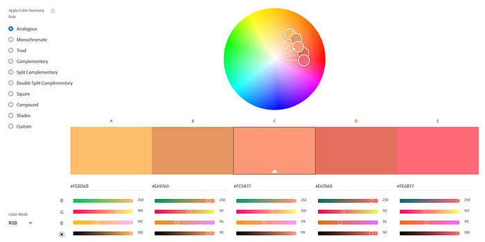 Colour Palettes for UI Design — The Python Way | by Balakrishna Ch | Medium