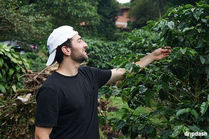 Or Reznichky (Co-Founder, Dripdash) at non-certified organic farm in Costa Rica