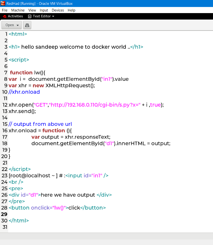 Task 7.1 Front-end Code sandeep.html This is a sample code of HTML and ...