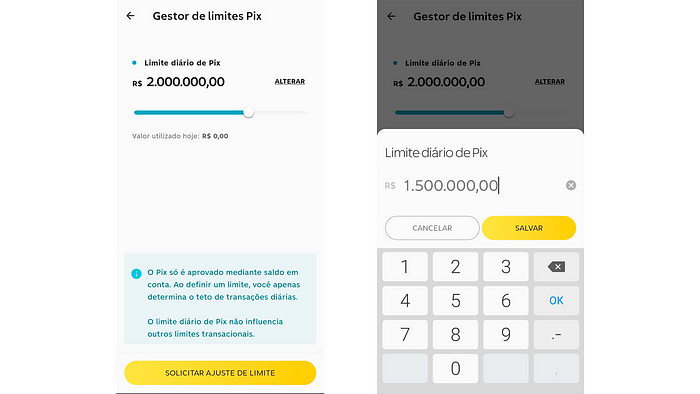 Como definir um limite diário de Pix no C6 Bank? 7