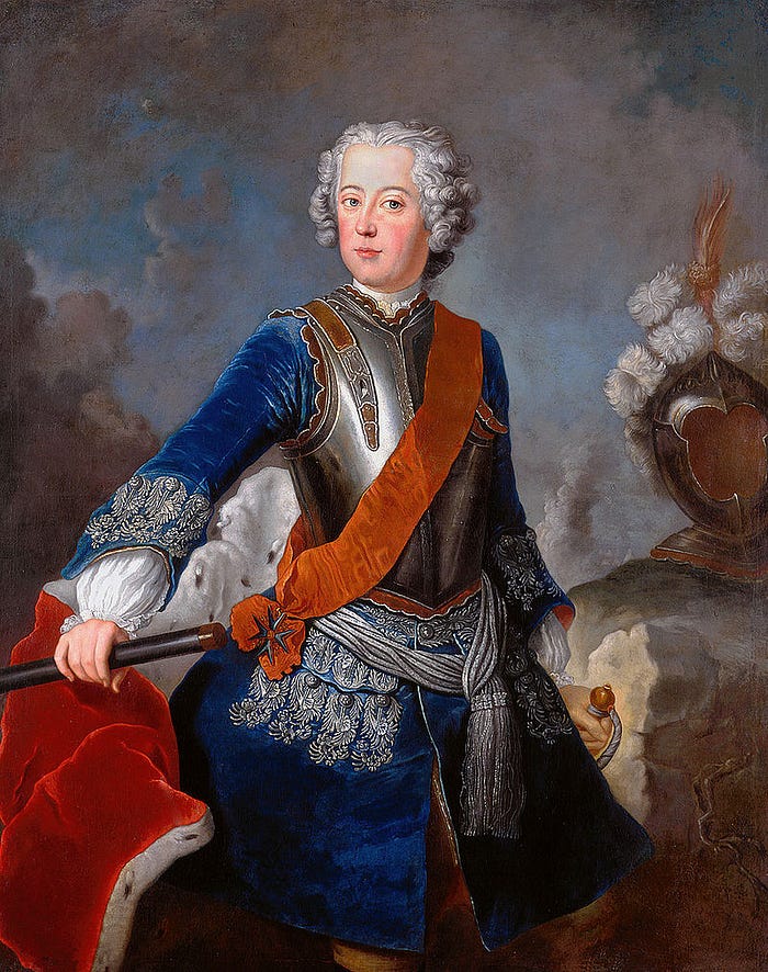 Portrait of a young Frederick The Great.
