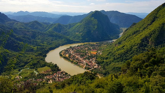 Photo off a hill in Nong Kiaw