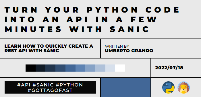 Turn Your Python Code into an API in a Few Minutes With Sanic | by ...