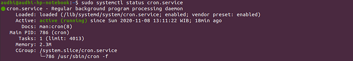 Check the cron service on Linux system