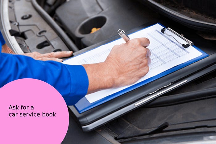 Ask for a car service book