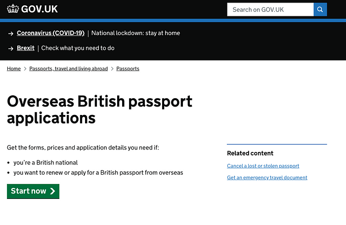 UK bno applications