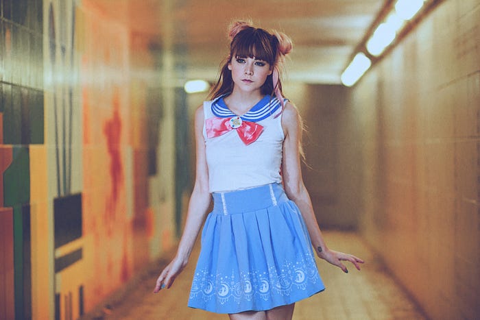 Photo of person dressed like Sailor Moon