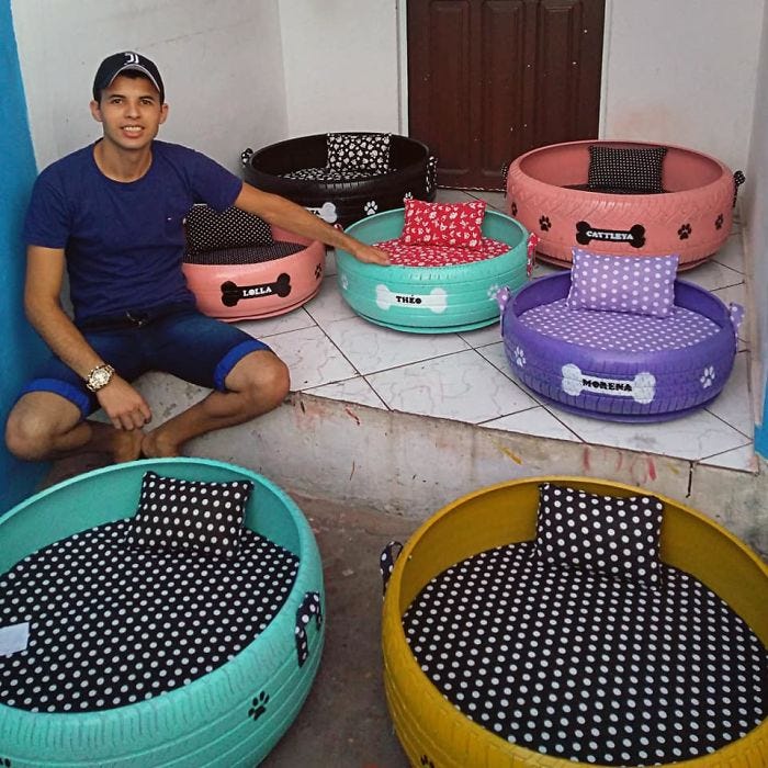 Brazilian Craftsman Upcycles Old Tires 