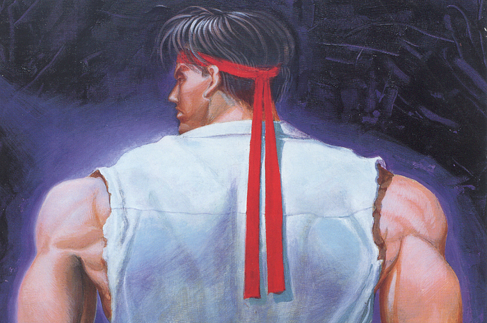 Image of Ryu from behind.