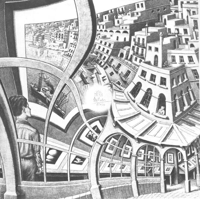 Escher a Malta. Dilatazioni e strani anelli | by Marco Fulvio Barozzi |  Through the optic glass | Medium