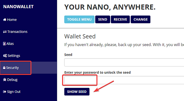 move from nano wallet to nault