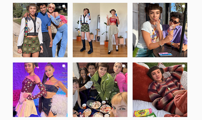 Miquela’s Instagram?—?enjoying life and hanging with her hot-bot friends.