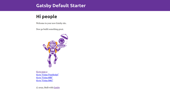 Gatsby JS on Browser