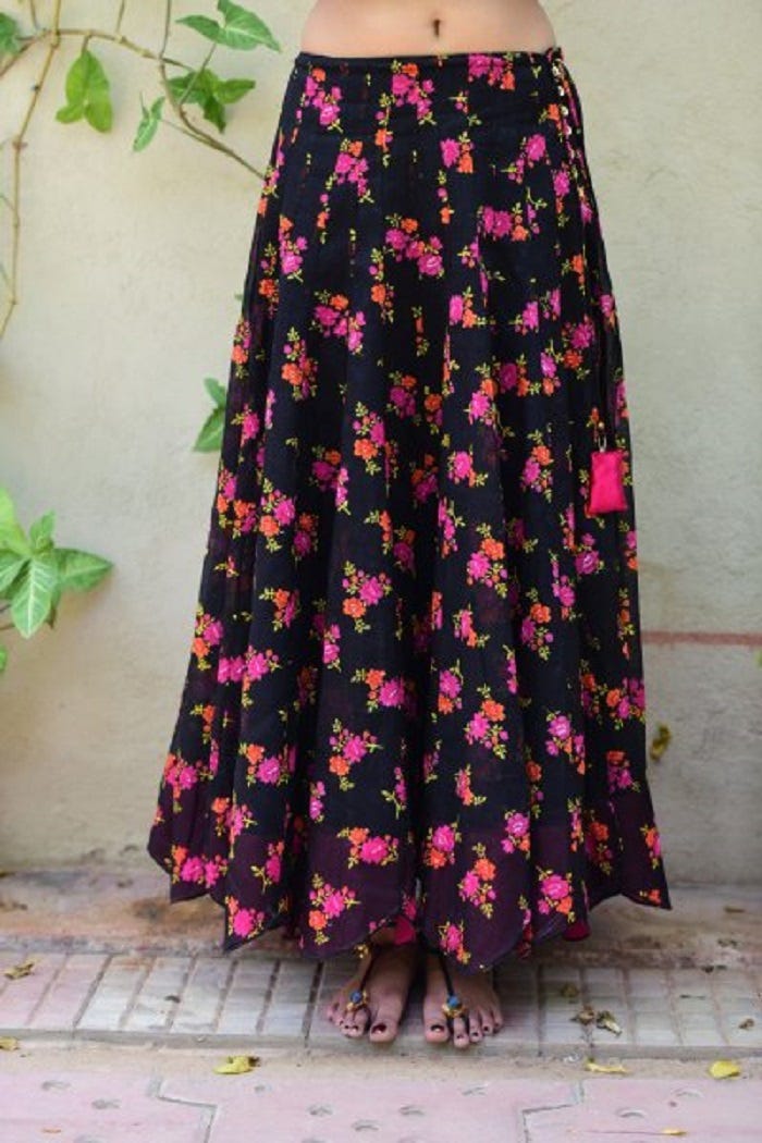 cotton long skirts online