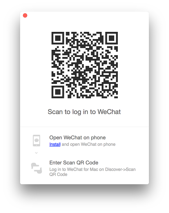 Qr login code scan wechat WeChat Web