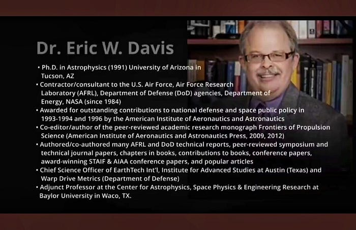 Tri. Eric W. Davis, fil. tri., astrofyysikko