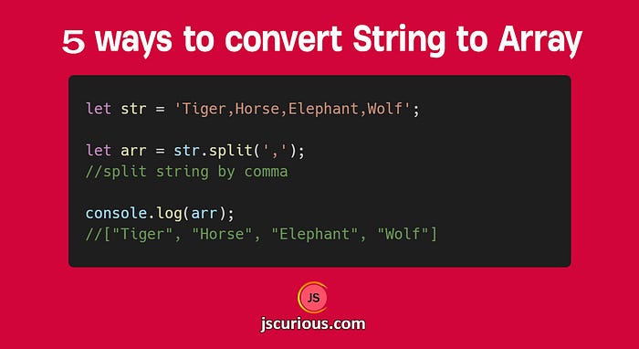 javascript create array of strings