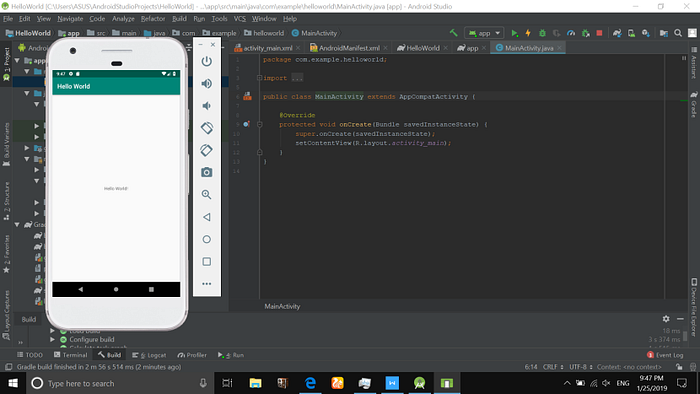 Android Fundamentals. 1.1: Android Studio and Hello World | by Haganta ...