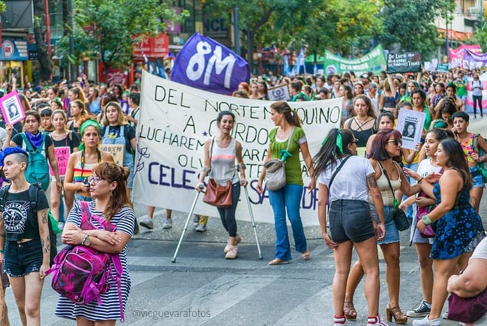 A picture of a friend and myself at the Women’s March held in Córdoba, Argentina, 2020.