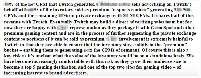 Twitch investment memo