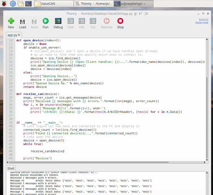 The easy way to program ValueCAN 4 in python using Raspberry Pi (Linux ...