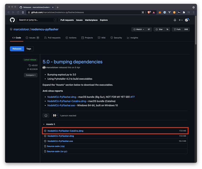 NodeMCU PyFlasher Github Page