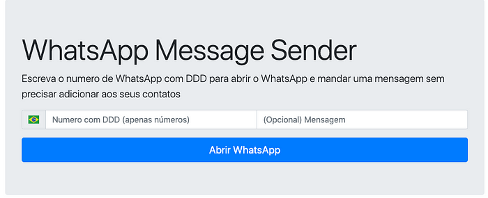 mensagens no WhatsApp sem adicionar aos contatos