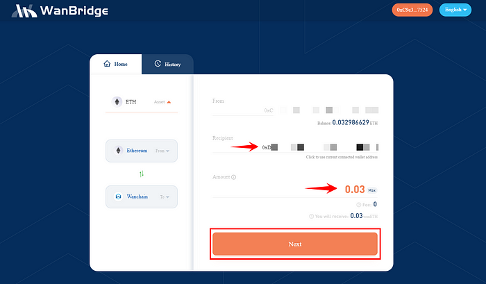 Guide: Crosschain transactions with the NEW Wanbridge Web