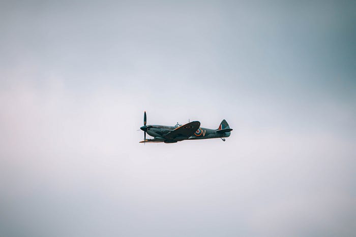 Plane representing origins of meteorology in World War II