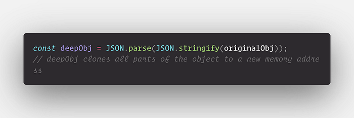 Deep Dive Into Deep Cloning Objects in JS | by Jappanjeet | Medium