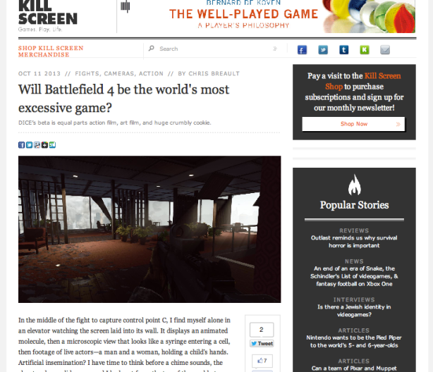 On Gamic and Cinematic Excess. OR The Beauty of Shooting Out Walls