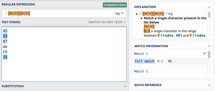 Ranges in RegEx