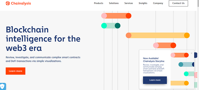 Blockchain analytics tool called chainalysis