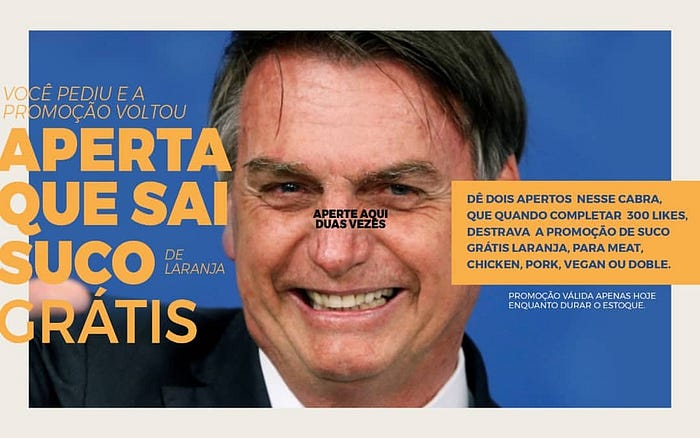 Hamburgueria de Maceió usa promoções para se posicionar 'contra os absurdos' de Bolsonaro. Foto: Reprodução de Internet