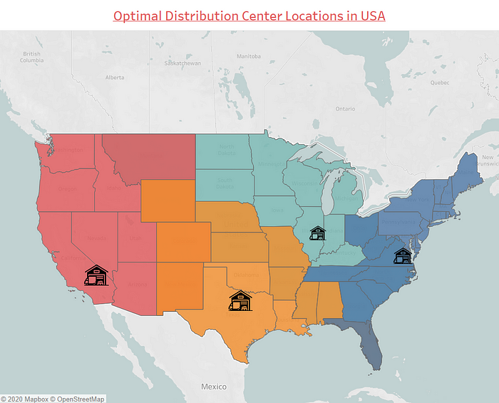 Determining Optimal Distribution Center locations Using Weighted K-Means 4