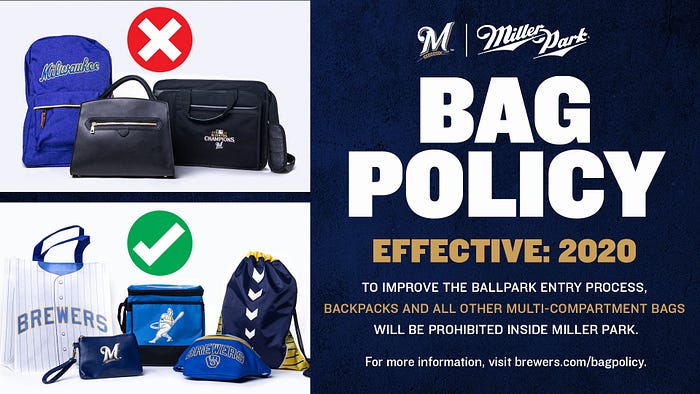 Bag Policy For Billy Joel At Miller Park
