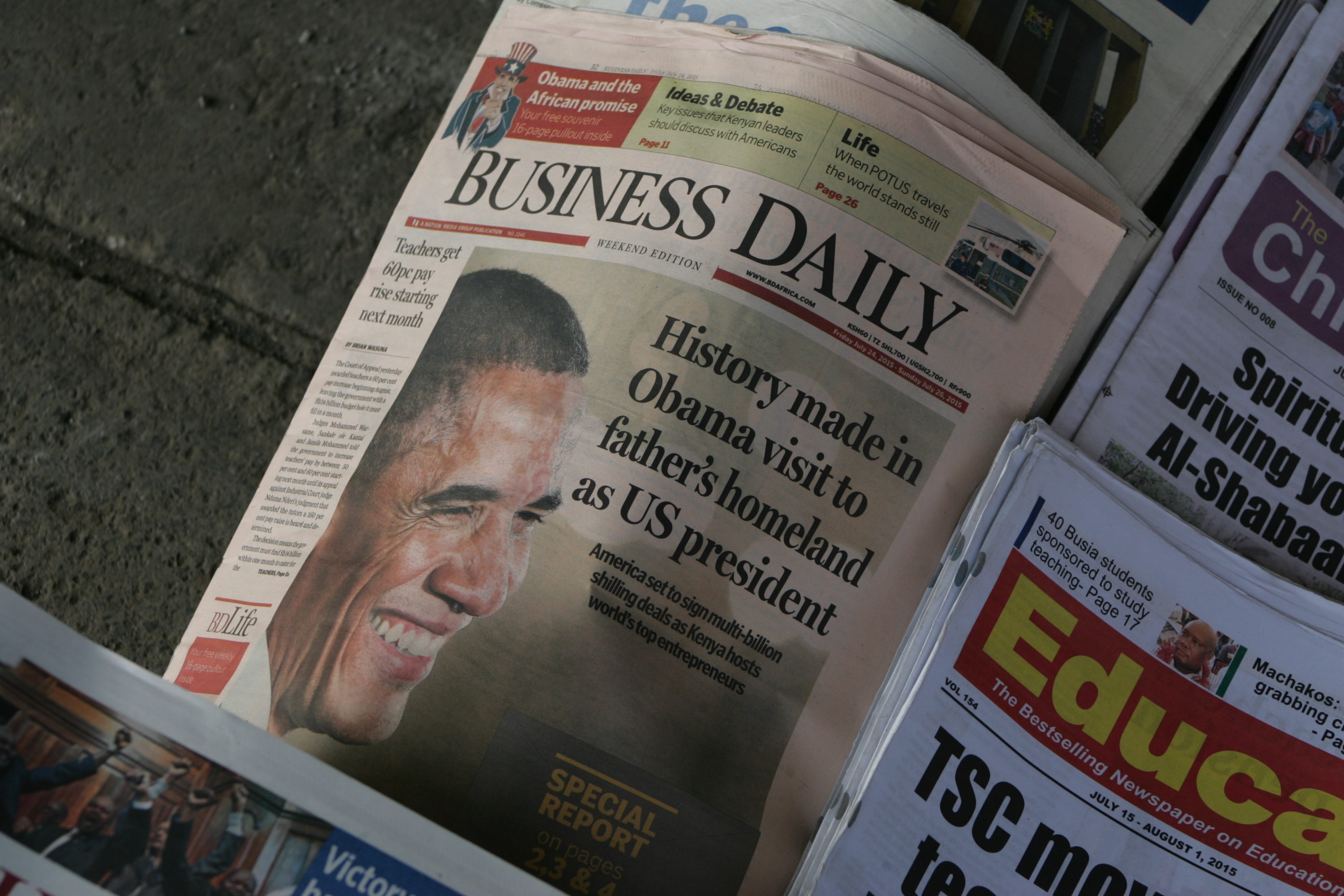 Newspaper Headlines When Obama Was In Kenya By James Wakibia Medium