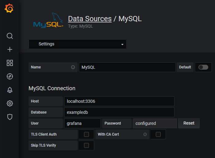 A Grafana MySQL Data Source?. I demonstrate how to create a new MySQL… | by  Sean Bradley | Grafana Tutorials | Medium