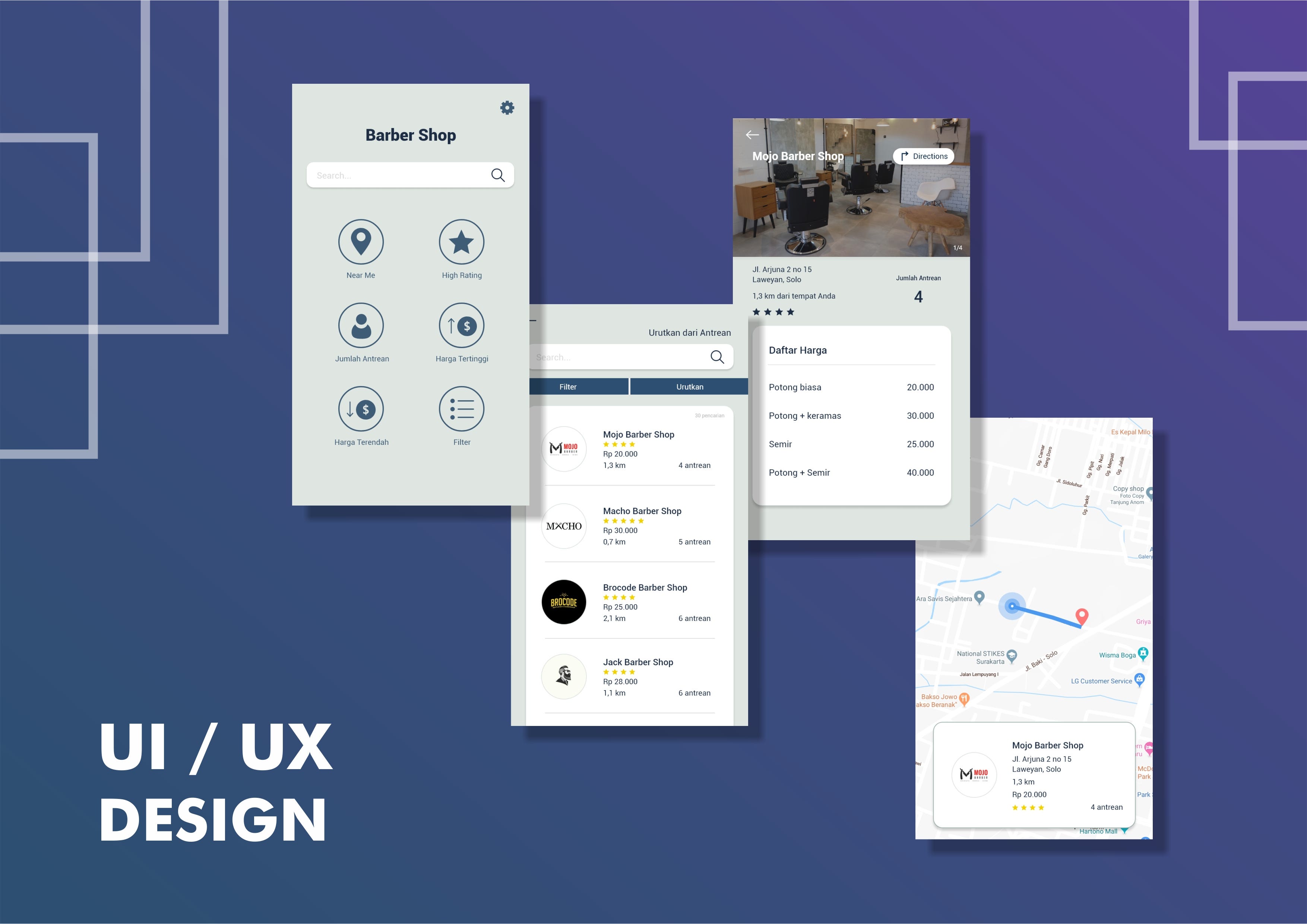 Case Study Ui Ux Design How To Find Barbershop Easily By Denny Wirawan Ux Planet
