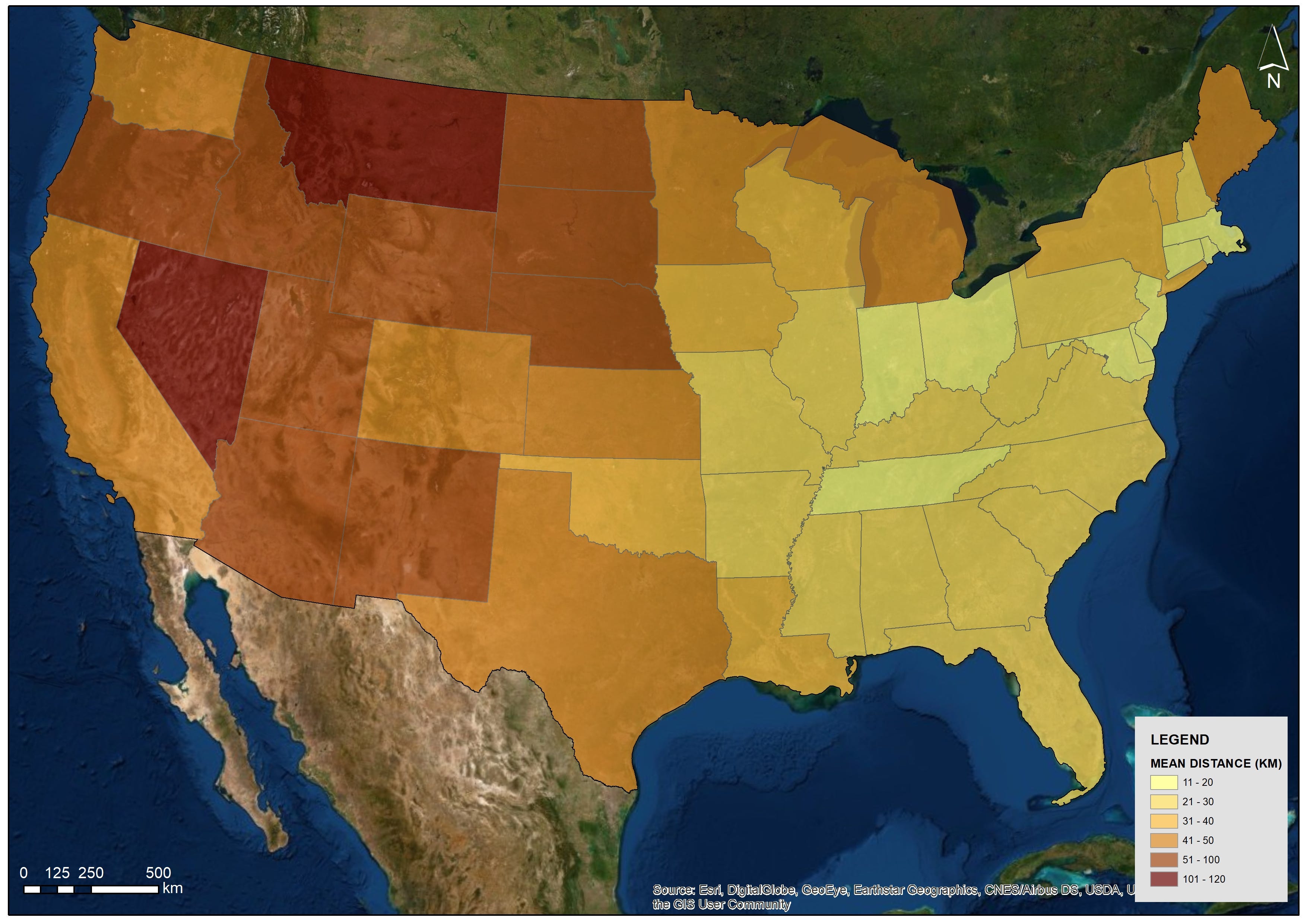 Mean Distance To The Nearest Walmart In The Usa Ezgi Tukel Medium