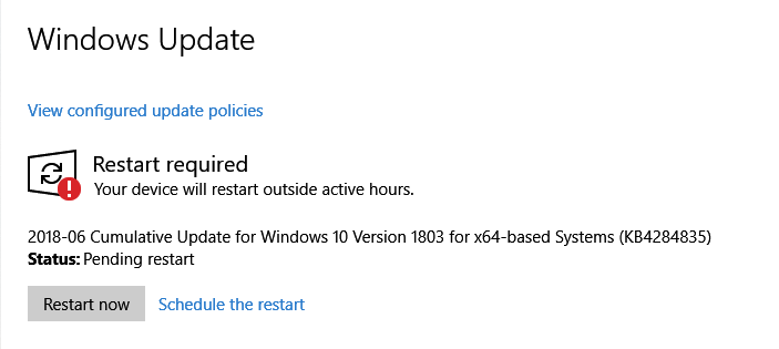 windows 10 version 1803 windows 10 version 1803
