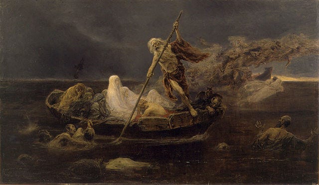  “Charon’s Boat” by José Benlliure y Gil (image from Wikimedia Commons)
