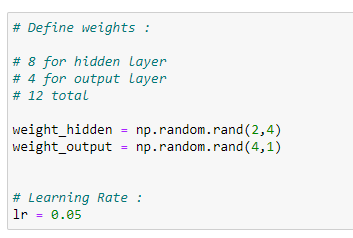 Figure 64: Generating random values with NumPy's library np.random.rand