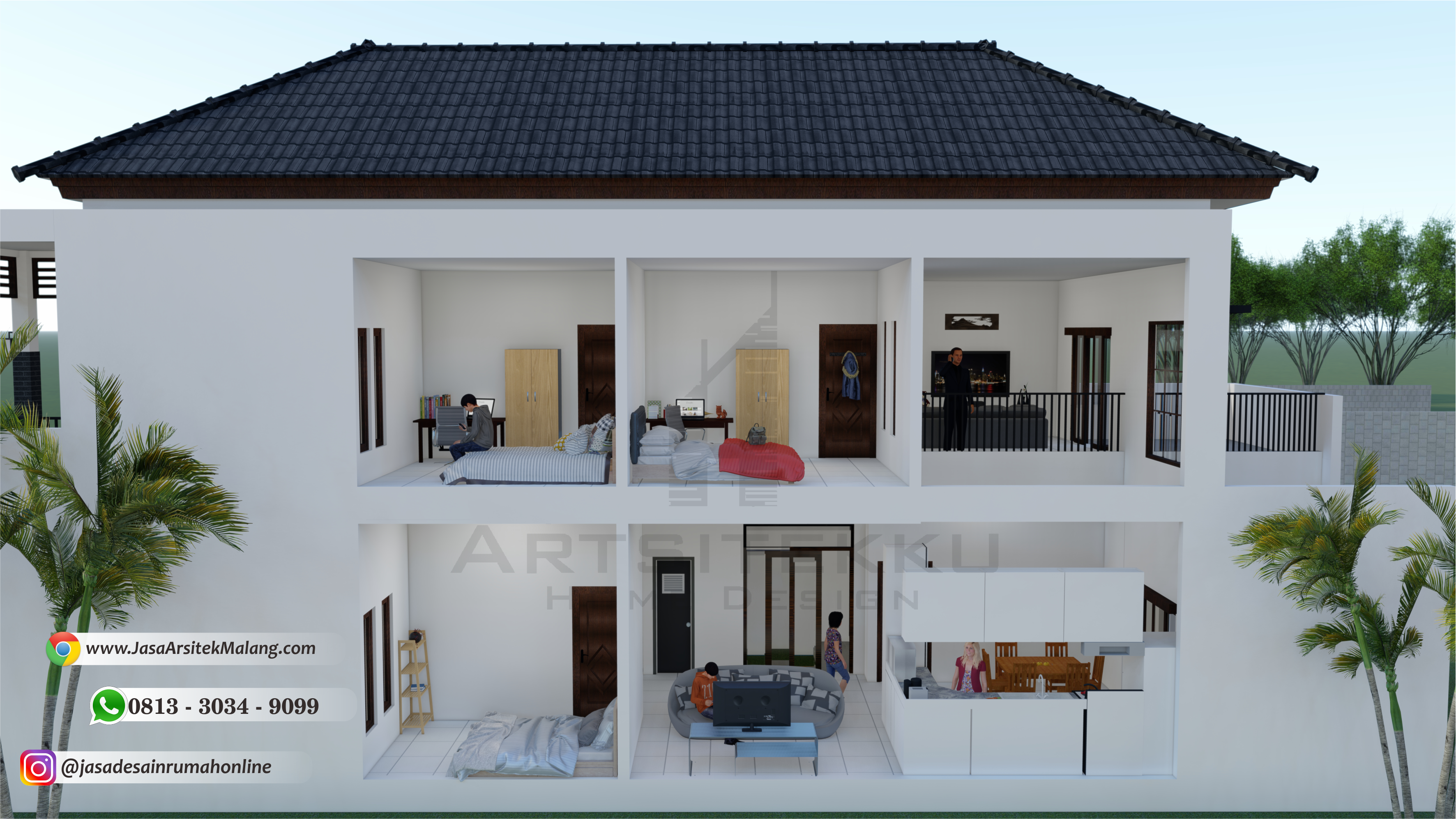 Call Wa 0813 3034 9099 Gambar Rumah Sederhana Modern Batu By Jasa Desain Gambar Rumah Medium