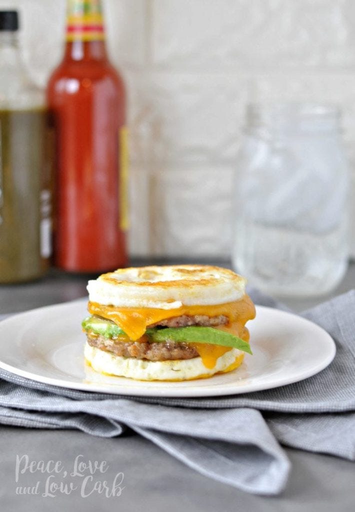 Keto McMuffin Sausage & Egg Breakfast Sandwich